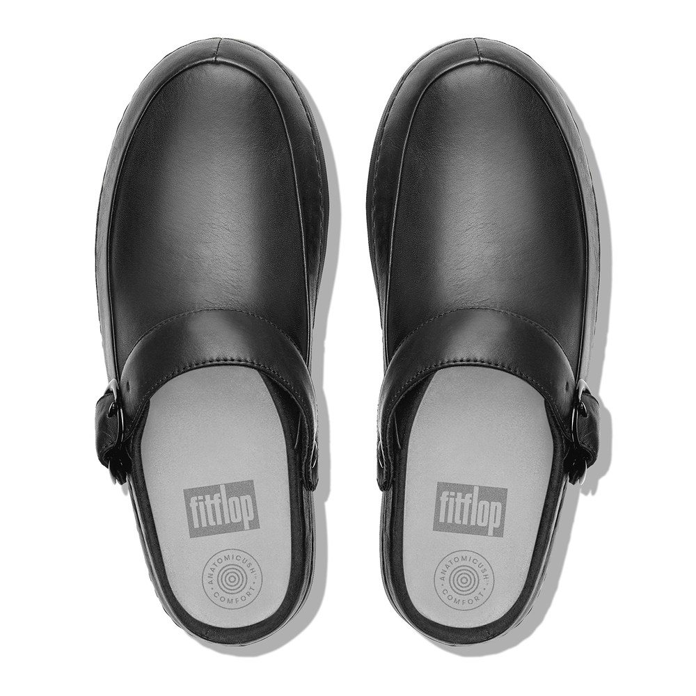 Fitflop Womens Clogs Black - Gogh Pro Superlight Leather - GW7231896